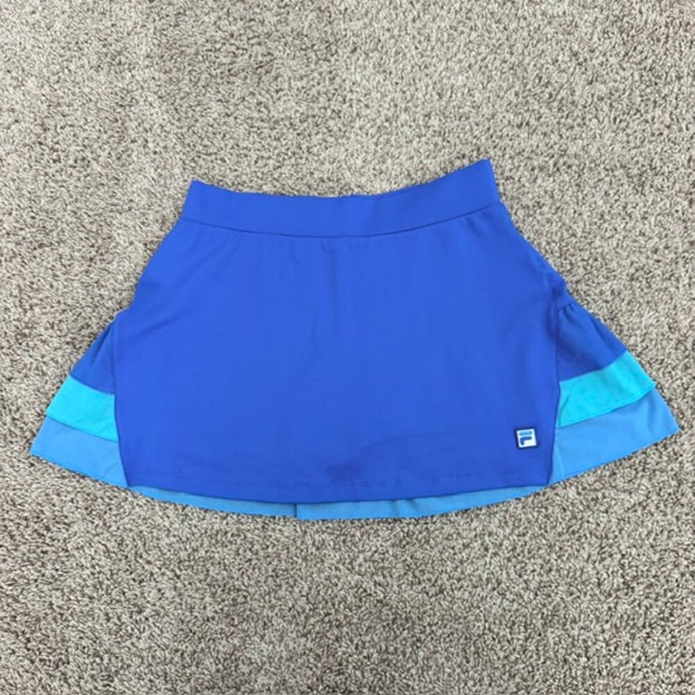 FILA 100 Year Anniversary Skort 1911-2011 Women's Medium Blue Ruffles Tennis